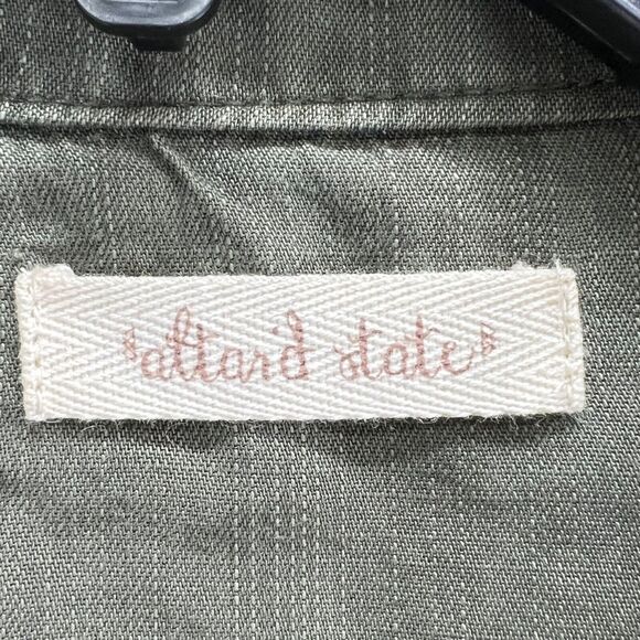 Altar'd State Vest Womens Small Olive Green Utility Zip Snap Pockets Gorpcore - Picture 10 of 12